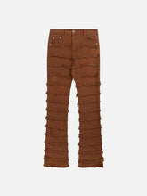 Vintage Layered Raw Edge Slim Jeans