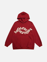 Vintage Letters Towel Embroidery Hoodie