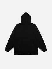 Vintage Letters Towel Embroidery Hoodie