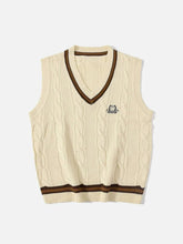 Vintage Preppy Style Knit Sweater Vest