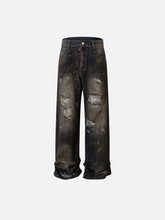 Vintage Ripped Washed Jeans