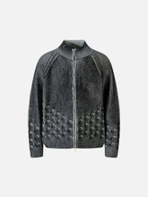 Vintage Turtleneck Zipper Cardigan