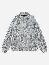 Vintage Vibe Print Windbreaker Jacket