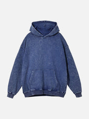 Vintage Wash Distressed Solid Hoodie