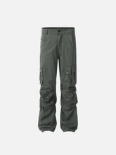Vintage Water-Slurry Print Cargo Pants