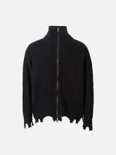 Vintage Worn Loose zipper Sweater