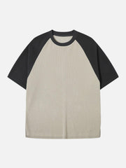 Waffle Stitching Contrast Tee