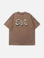 Washed Alphabet Print Tee
