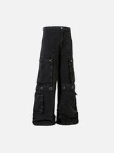 Washed Cargo Jeans