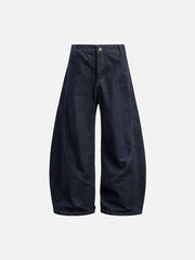 Washed Curved Jeans