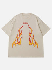 Washed Flame Print Tee