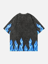 Washed Flame Printed Tee