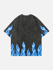 Washed Flame Printed Tee
