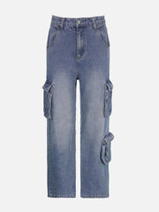 Washed Gradient High Rise Straight Leg Jeans