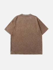 Washed Graffiti Print Tee