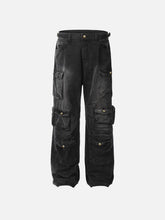 Washed Multi Pocket Loose Jeans