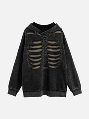 Washed Streetwear Aged Look Hoodie