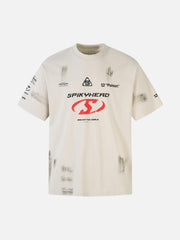 Wasteland Style Heavy Dirty Dyed Print T-Shirt