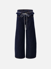 Wrinkle Waist Barrel Jeans