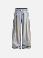 Wrinkle Washed Loose Jeans