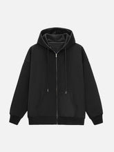 ZIP UP Solid Color Hoodie