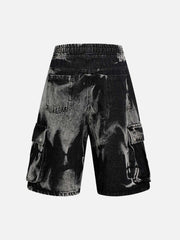 Tie-Dye Drawstring Cargo Jorts