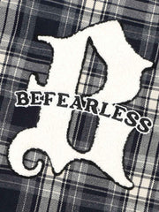 Towel Embroidered Plaid Shirt