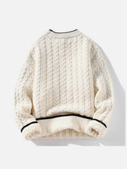 Twist Patchwork Knit Sweater