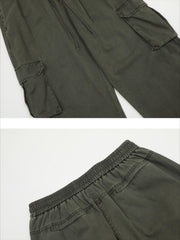 Vinatge Washed Multi-Pocket Work Cargo Pants
