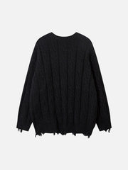 Vintage Curled dough twists Damage Flow Sweater