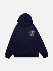 Vintage "DH" Print Hoodie