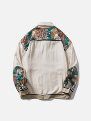 Vintage Flower Embroidery Stitching Jacket