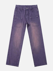 Vintage Solid Gradient Jeans