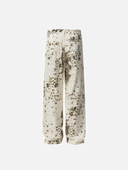 Vintage Tie-Dye Straight Jeans