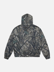 Vintage Tree Camouflage Full Print Hoodie