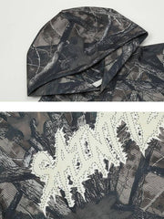 Vintage Tree Camouflage Full Print Hoodie