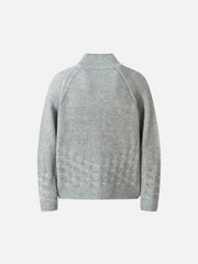 Vintage Turtleneck Zipper Cardigan
