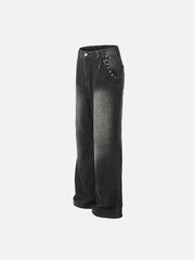 Vintage Washed Distressed Jeans