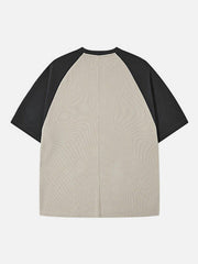 Waffle Stitching Contrast Tee