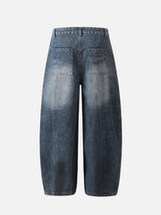 Washed Barrel Loose Jeans