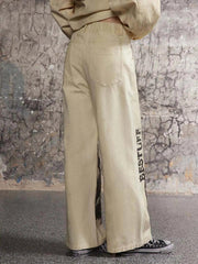 Washed Distressed Doberman Graffiti Sweatpants