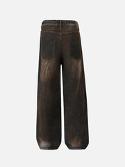 Washed Distressed Multi-Pocket Ripped Jeans
