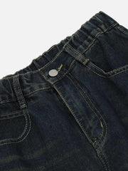 Washed Distressed Star Jeans