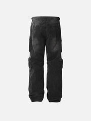 Washed Multi Pocket Loose Jeans