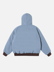 Washed Zip-Up Hooded Jacket
