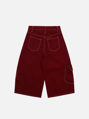 Welt-Embellished Cargo Jorts
