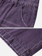 Wide-Leg Washed Jeans