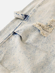 Yellow Mud Washed Loose Jeans