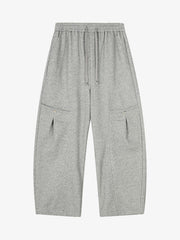 Riveted Pleated Drawstring Barrel Pants