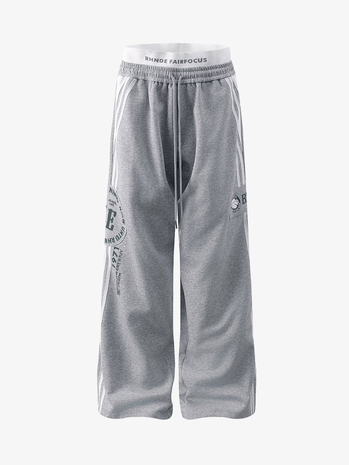 Retro Striped Double Waist Pants